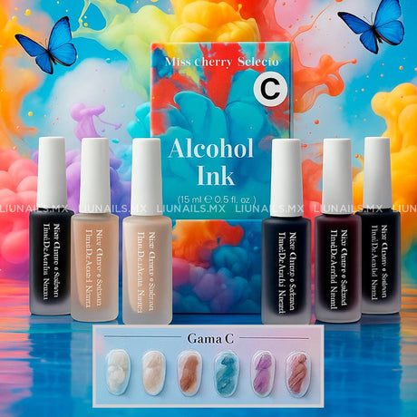 Gama C – Tintas de Alcohol Marmol 6 pz MISS CHERRY - Colores