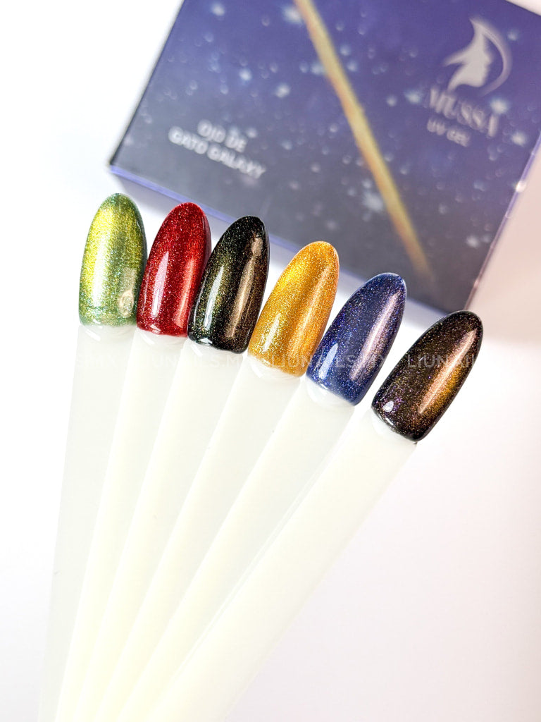 Gama D - 6 colores Cat Eye Galaxy LeMussa Colores