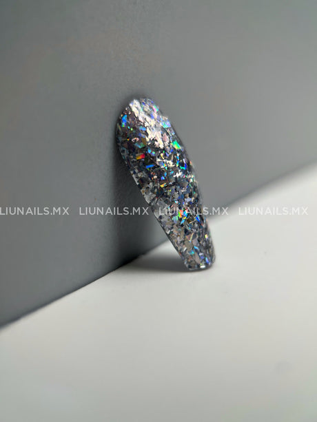 Glitter Mix Plata Xc04 Liunails Glitters