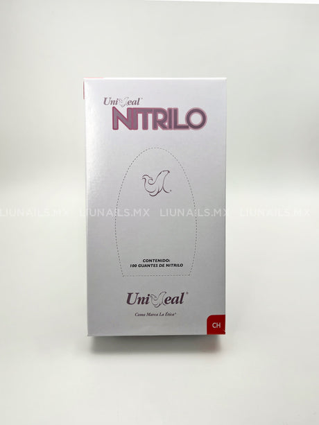 Guantes De Nitrilo Metálico Rosas Talla Ch 100 Piezas Uniseal Desechables