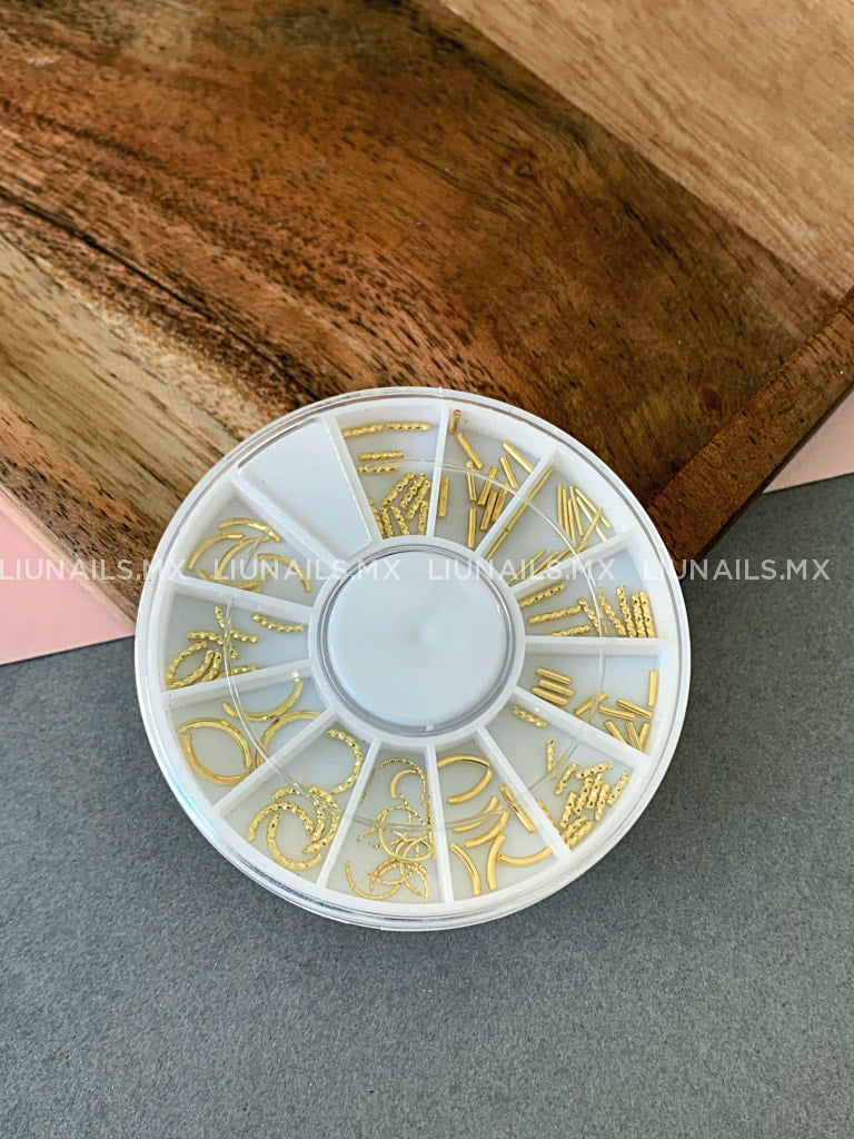 Joyas De Metal Color Dorado 012 Liunails Decoraciones