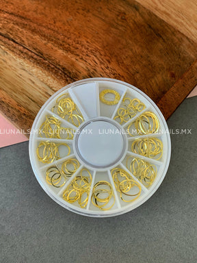 Joyas De Metal Color Dorado 014-1 Liunails Decoraciones