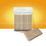Palito de naranjo para manicura madera 110mm (100 piezas) STALEKS PRO - Desechables