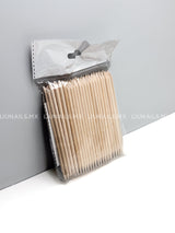 Palito de naranjo para manicura madera 110mm (100 piezas) STALEKS PRO - Desechables