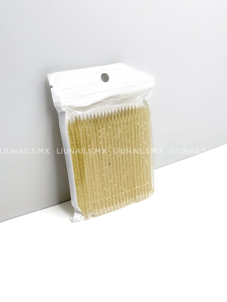 Palitos de Naranjo de Plástico Amarillos – 100 pzas ALFATECH Desechables