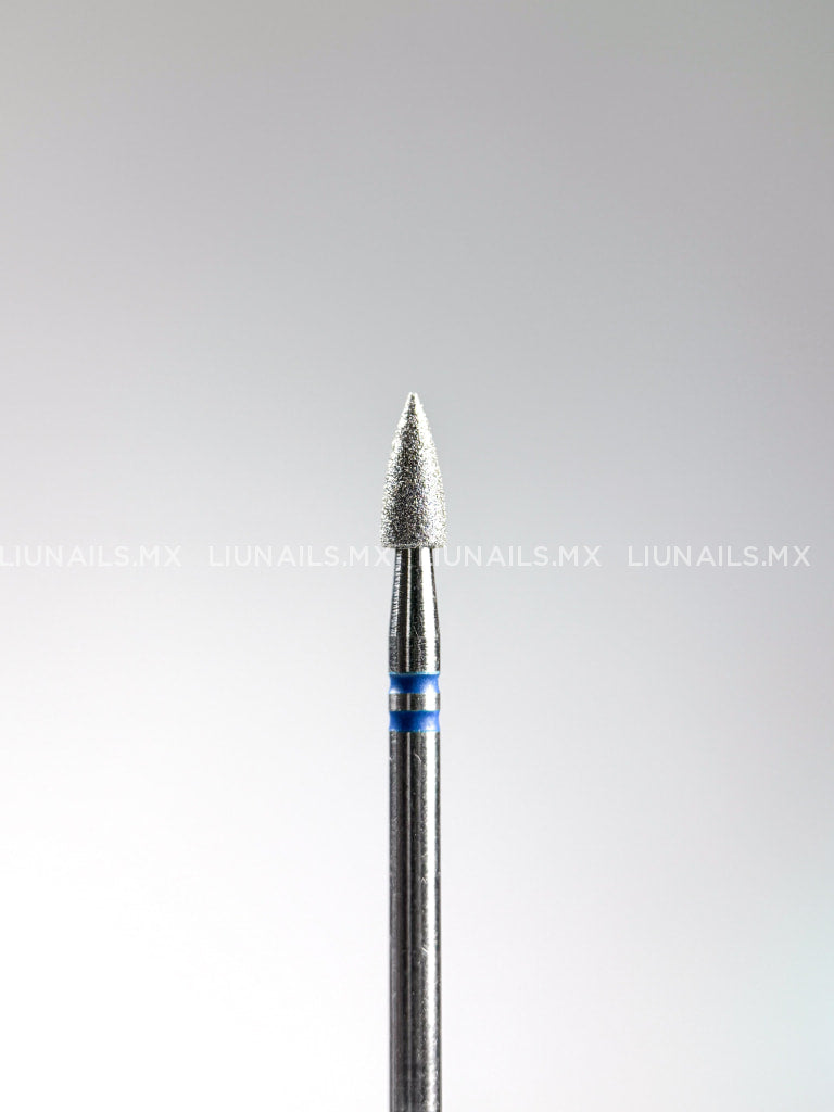 Punta ’bala’ de diamante azul diámetro 3.0 mm superficie 7.0 mm LIUNAILS Puntas