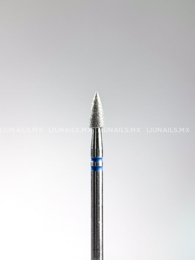 Punta ’bala’ de diamante azul diámetro 3.0 mm superficie 7.0 mm LIUNAILS Puntas