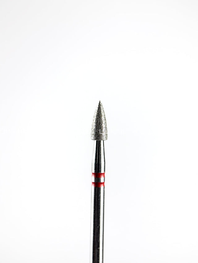 Punta ’bala’ de diamante rojo diámetro 3.0 mm superficie 7.0 mm LIUNAILS Puntas