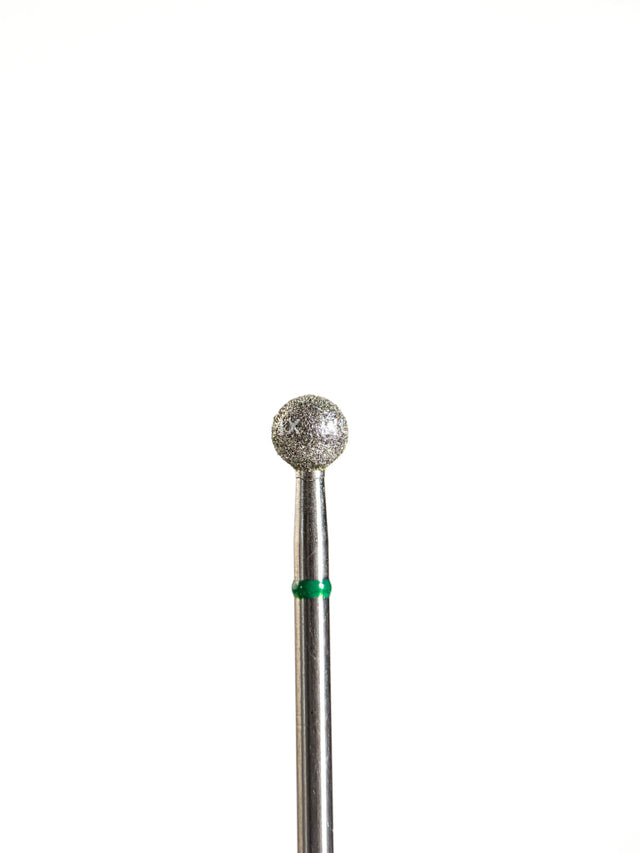 Punta ’bola’ de diamante verde diámetro 5 mm LIUNAILS Puntas
