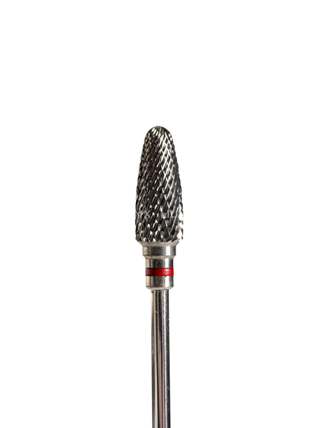 Punta de CARBURO elote rojo diámetro 6 mm superficie de trabajo 14.5 mm LIUNAILS Puntas