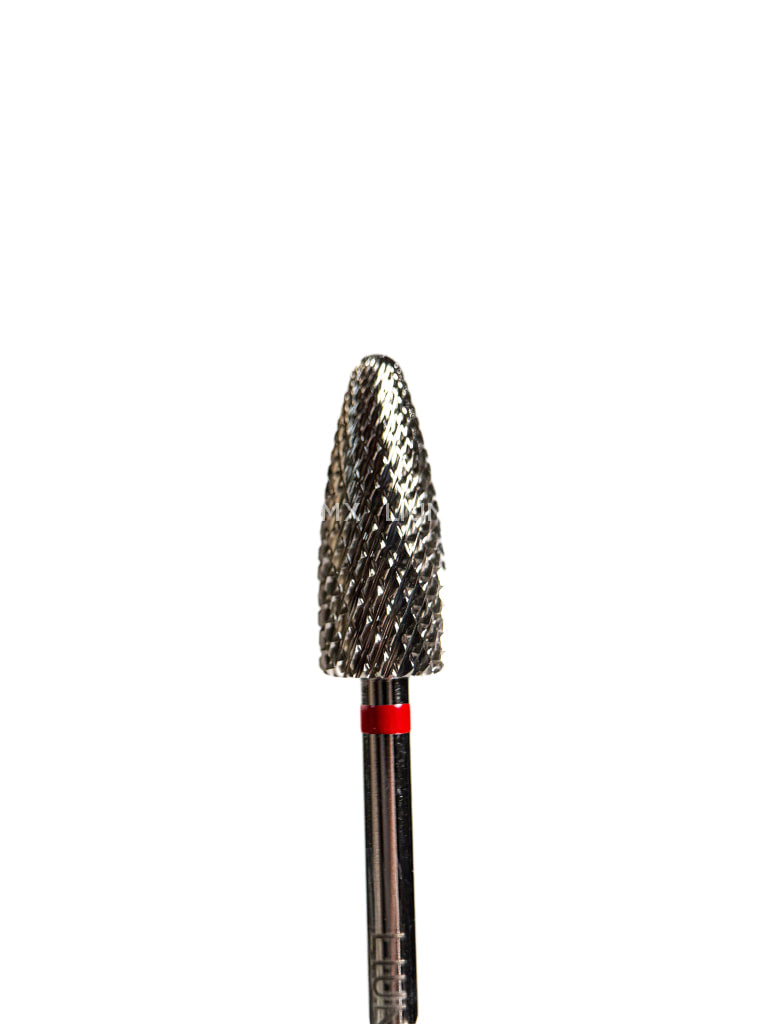 Punta de CARBURO flame (elote) rojo diámetro 6 mm superficie de trabajo 14.5 mm LIUNAILS Puntas