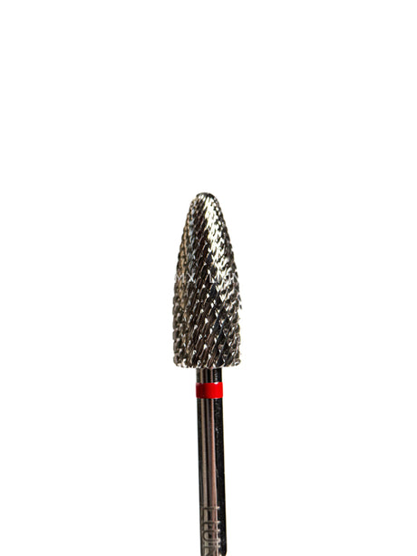 Punta de CARBURO flame (elote) rojo diámetro 6 mm superficie de trabajo 14.5 mm LIUNAILS Puntas