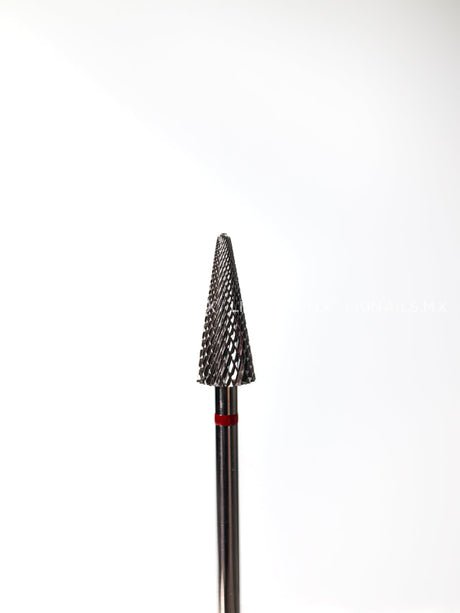 Punta de CARBURO pino rojo diámetro 6 mm superficie de trabajo 15 mm LIUNAILS