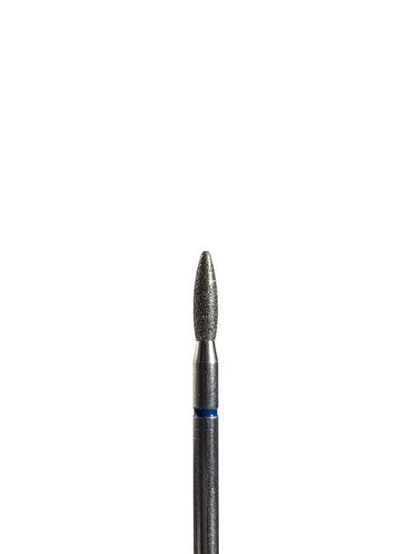Punta ’flame’ de diamante azul nariz redondo diámetro 2.3 mm superficie de trabajo 8 mm LIUNAILS Puntas