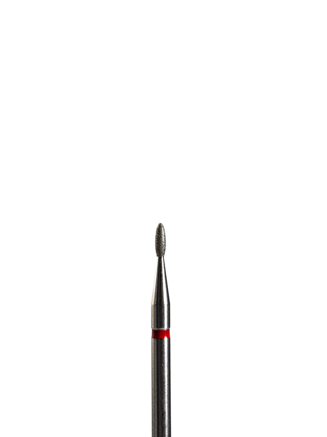 Punta ’flame’ de diamante rojo diámetro 1.4 mm superficie de trabajo 4 mm LIUNAILS Puntas