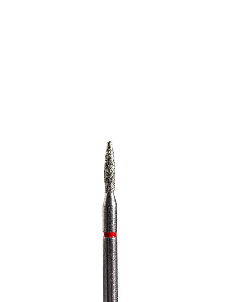Punta ’flame’ de diamante rojo diámetro 1.8 mm superficie de trabajo 8 mm LIUNAILS Puntas