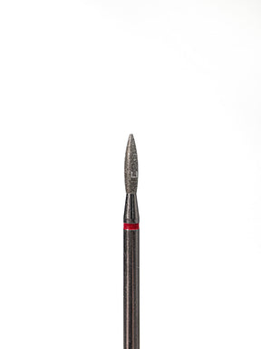 Punta ’flame’ de diamante rojo diámetro 2.0 mm superficie de trabajo 8.4 mm LIUNAILS Puntas