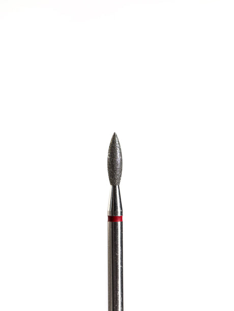 Punta ’flame’ de diamante rojo nariz fino diámetro 2.3 mm superficie de trabajo 8 mm LIUNAILS Puntas