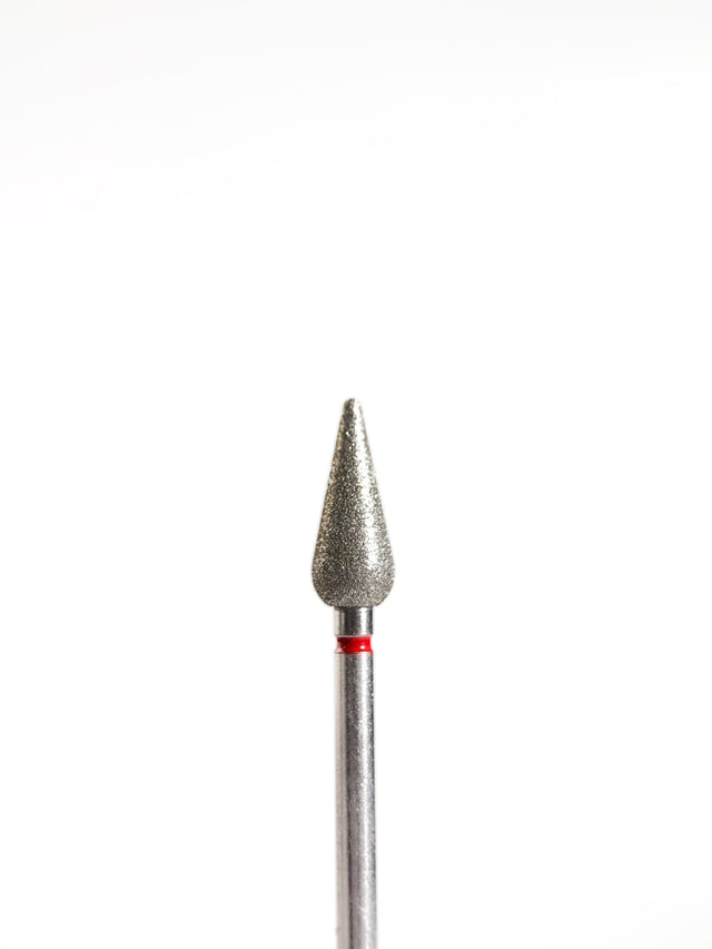 Punta ’gota’ de diamante rojo diámetro 5 mm superficie trabajo 12 mm LIUNAILS Puntas