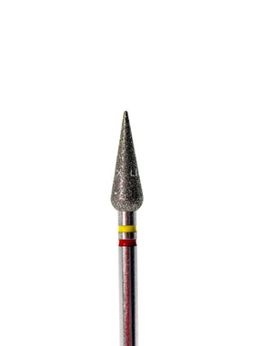 Punta ’gota’ Twin de diamante amarillo/rojo diámetro 4.3 mm superficie trabajo 12 mm LIUNAILS - Puntas