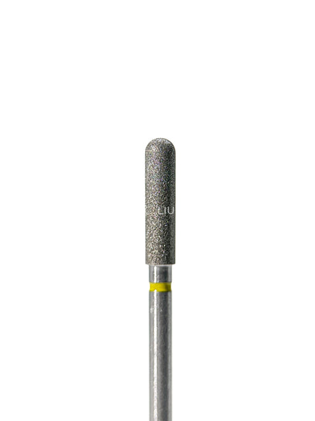 Punta Micrófono/redondeado-cilindro amarillo diámetro 3 mm superficie de trabajo 10 mm LIUNAILS - Puntas