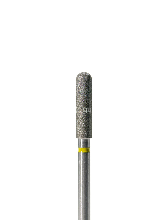 Punta Micrófono/redondeado-cilindro amarillo diámetro 3 mm superficie de trabajo 10 mm LIUNAILS - Puntas