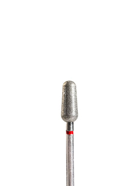 Punta ’pera’ de diamante rojo diámetro 5 mm superficie trabajo 12 mm LIUNAILS Puntas