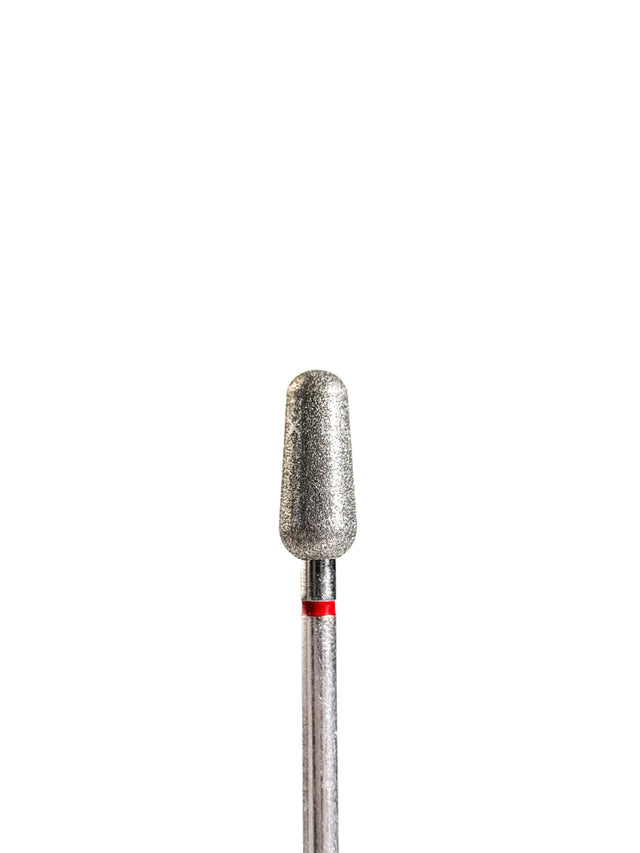 Punta ’pera’ de diamante rojo diámetro 5 mm superficie trabajo 12 mm LIUNAILS Puntas