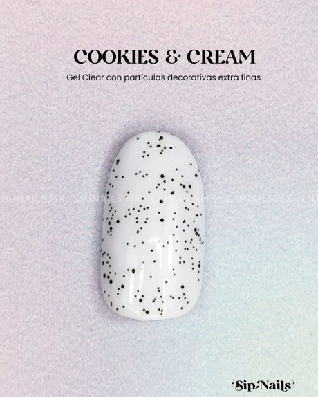 Shimmer Top Coat Cookies And Cream Sip Nails