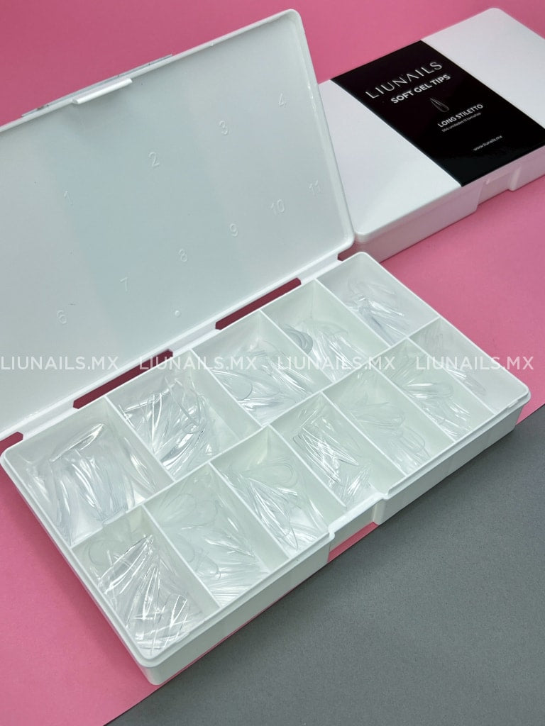 Soft Gel Tips Long Stiletto Liunails Moldes