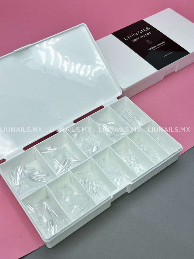 Soft Gel Tips Medium Square Liunails Moldes