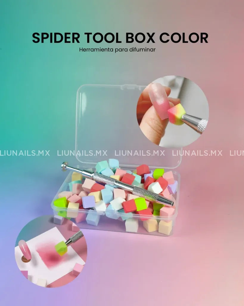 Spider Tool Box Color SIP NAILS - Desechables