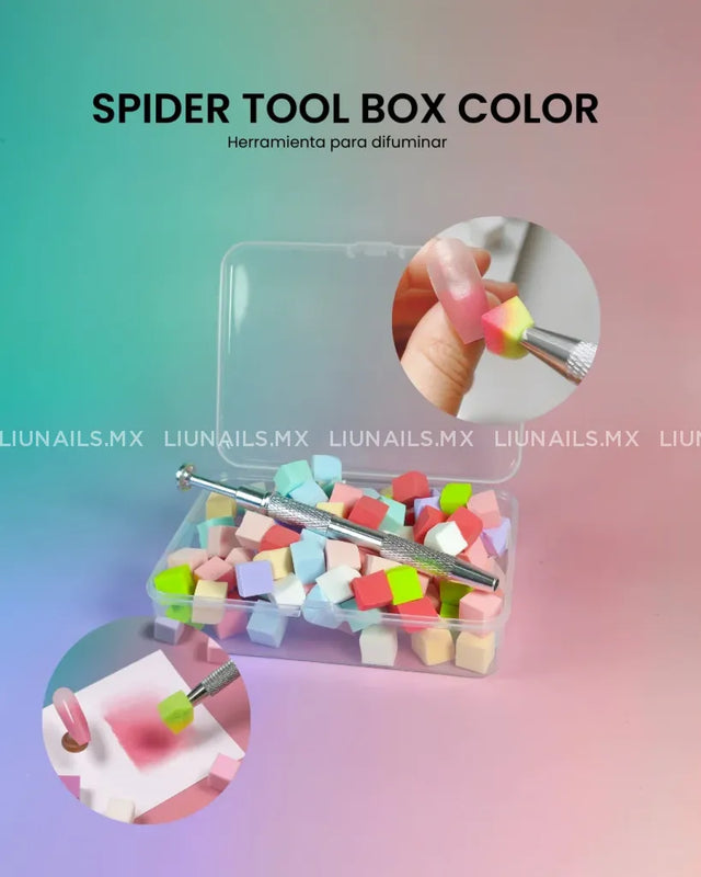 Spider Tool Box Color SIP NAILS - Desechables