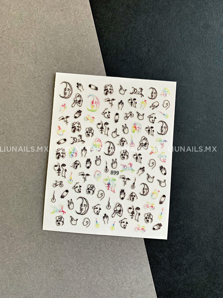 Stickers 899 Liunails