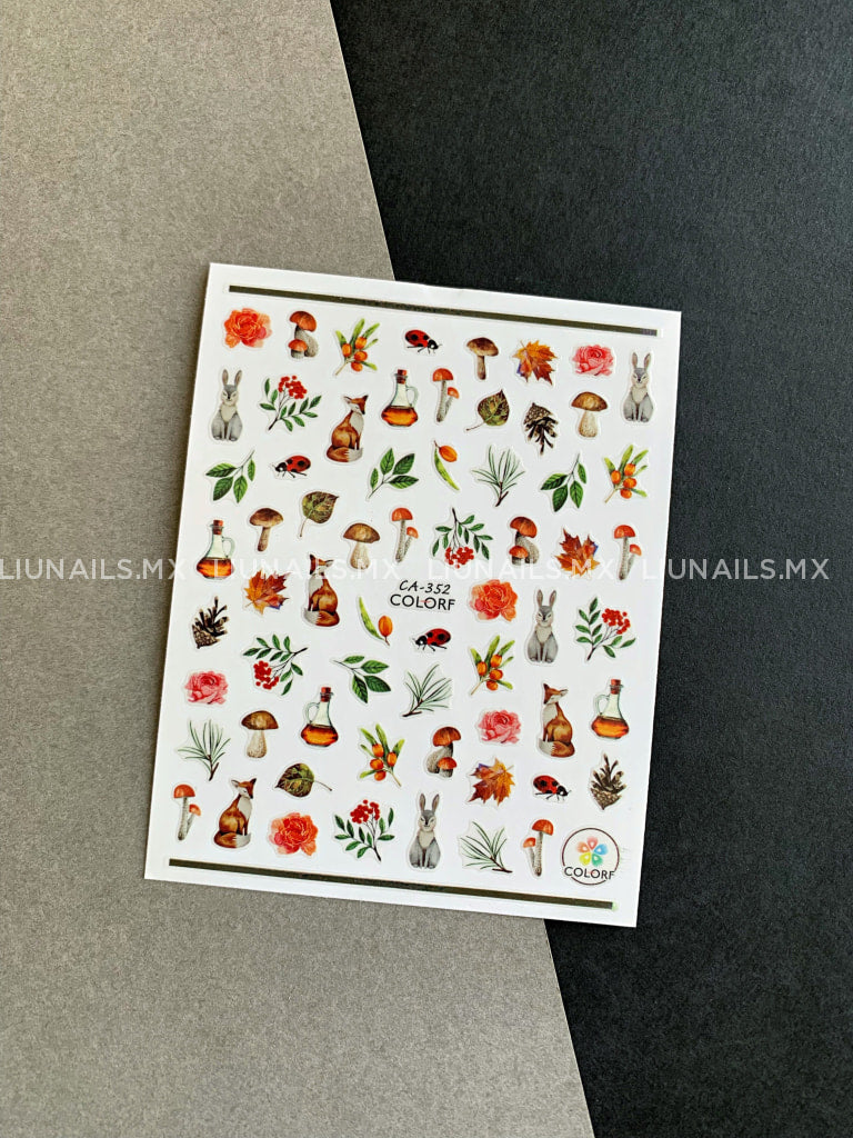 Stickers Ca-352 Colorf Liunails