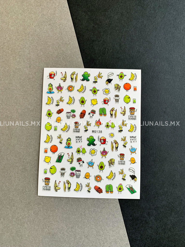 Stickers Wg138 Liunails