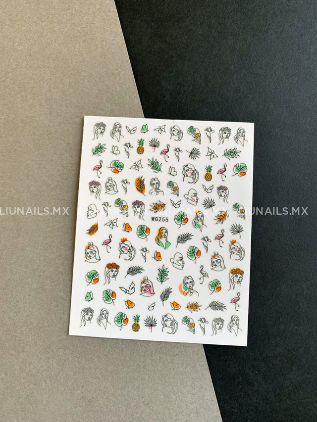 Stickers Wg255 Liunails