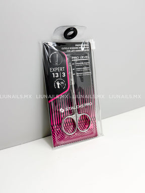 Tijera profesional para cuticula con gancho para zurdos expert 13 type 3 STALEKS PRO - Tijeras para cutícula