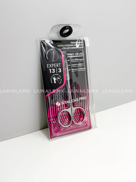 Tijera profesional para cuticula con gancho para zurdos expert 13 type 3 STALEKS PRO - Tijeras para cutícula