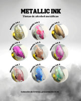 Tintas Metallic Ink 12 piezas SIP NAILS - Decoraciones