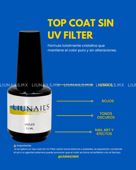 Top Coat No Wipe Sin UV LIUNAILS - Top
