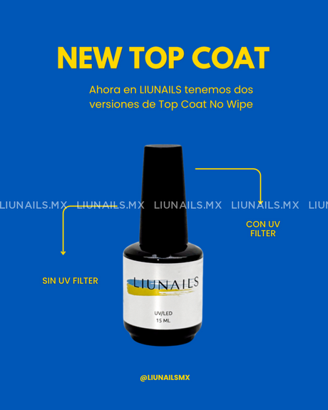 Top Coat No Wipe Sin UV LIUNAILS - Top