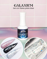 Top Galaxium Gel Plata Sip Nails